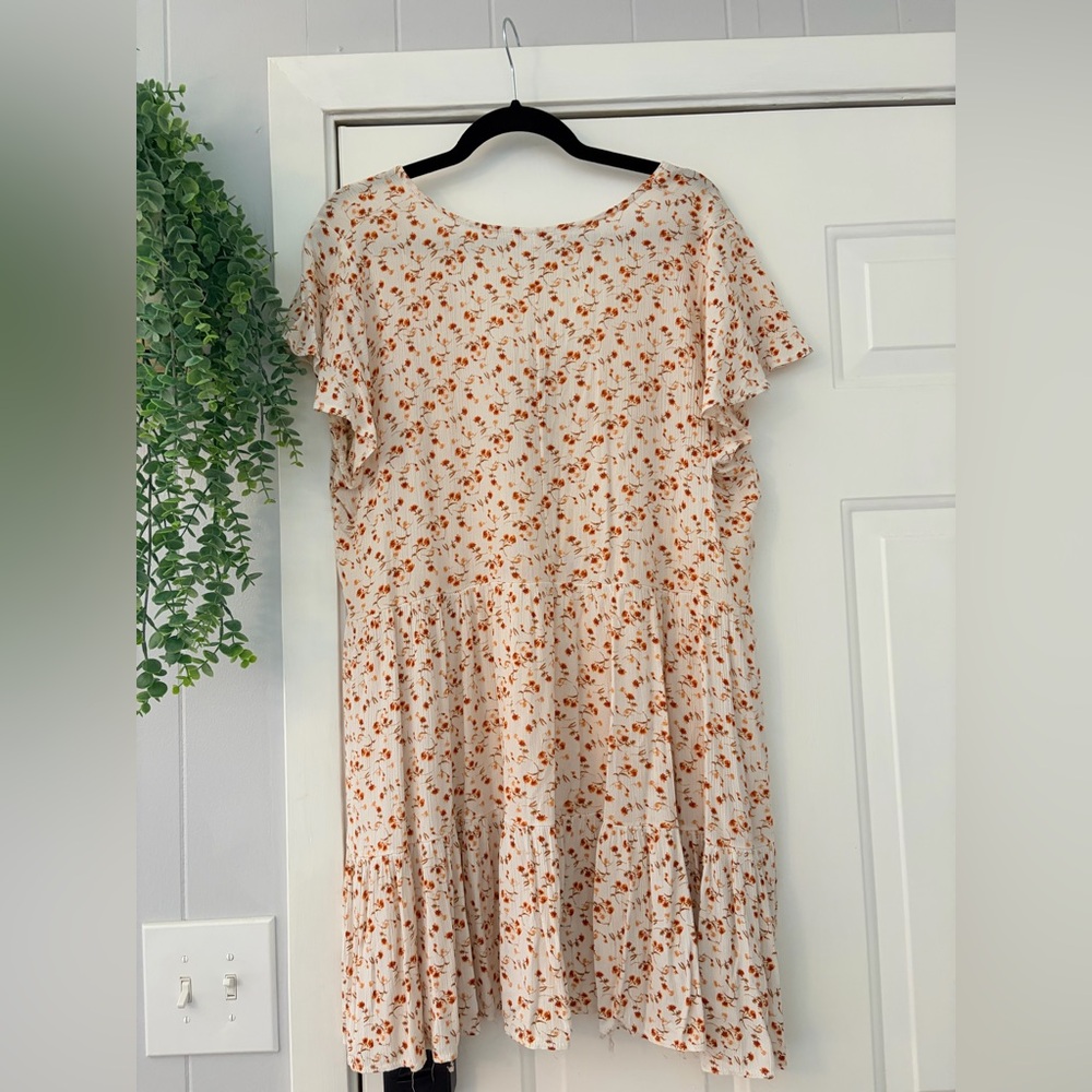 Boot Barn Wild Moss Floral Print Cream Dress - Picture 2 of 3